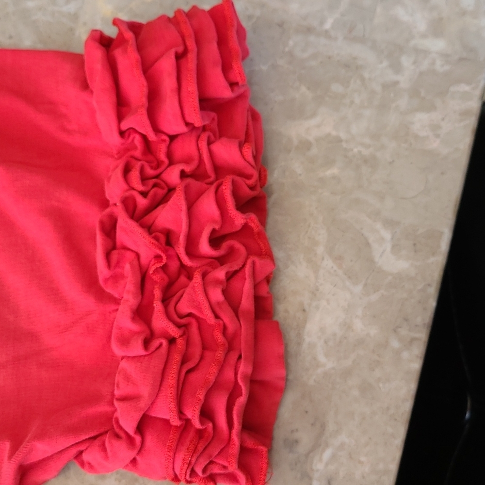 Red Ruffle Shorts - Picture 4 of 8